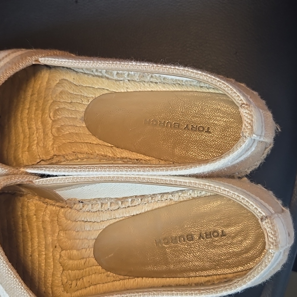 Tory Burch Double T Jacquard Espadrille Cammello / Ash White - Picture 4 of 6